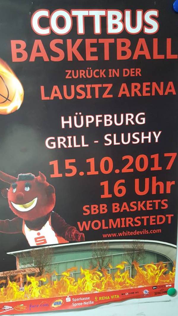 BBC Cottbus gegen SBB Baskets Wolmirstedt in der Lausitz Arena